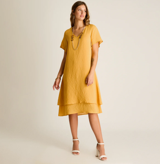 VESTIDO MIDI CON COLLAR 907534